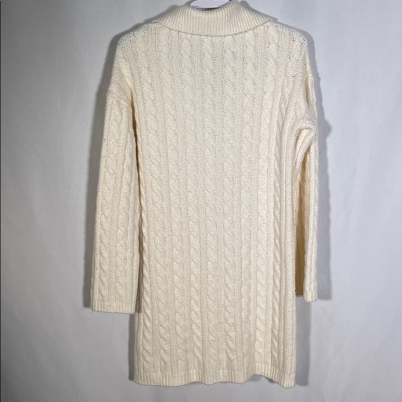ABERCROMBIE AND FITCH WOMENS CREAM CABLE KNIT SWEATER MINI DRESS XS - Picture 5 of 5
